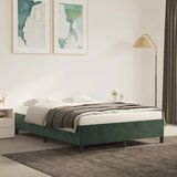Maison Chic Posteljni okvir - Dvoposteljna postelja - Zakonska postelja brez vzmetnice temno zelen 140x200 cm žamet-J13050, (21760118) | Shoptok.si