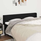  Vzglavje z ušesi črno 163x16x78/88 cm blago, (20936032) | Shoptok.si