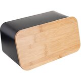Estia posoda za kruh Bamboo Metallic s pokrovom/desko, črna | Shoptok.si