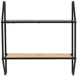 Premier Housewares Crna/u prirodnoj boji metalna polica s više razina 61 cm Depok – | shoptok.hr