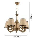 Opviq luster fiona coral black gold cream Cene