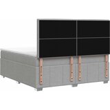  LED okvir za krevet s madracem Svjetlosiva 140 x 190 cm Tkanina | shoptok.hr