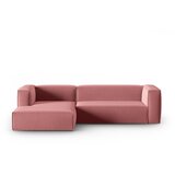 Cosmopolitan Design rožnata žametna kotna sedežna garnitura mackay – Cene
