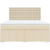  Krevet s oprugama i madracem krem 180x200 cm od tkanine | shoptok.hr