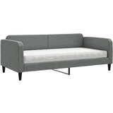 vidaXL Dnevna postelja z vzmetnico temno siva 90x190 cm blag | Shoptok.si