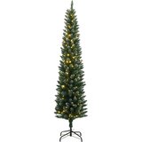 vidaXL Umetna ozka novoletna jelka 150 LED diod 120 cm | Shoptok.si