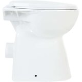 vidaXL Toaletna školjka bez ruba 7 cm viša keramička bijela | shoptok.hr