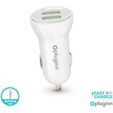  Auto punjač PI-35 2xUSB, 2.4A sa lightning kablom beli Cene