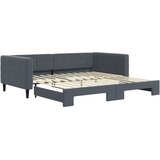vidaXL Dnevni krevet na razvlačenje bez madraca tamnosivi 100 x 200 cm | shoptok.hr