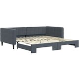 vidaXL Izvlečna dnevna postelja temno siva 100x200 cm žamet, (20930066) | Shoptok.si
