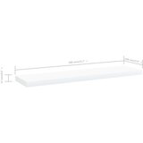 Police za knjige 4 kom bijele 40x10x1,5 cm konstruirano drvo | shoptok.hr