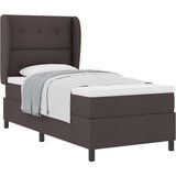 Box Spring Krevet s Madracem Tamno Smeđi 100x200 cm Tkanina | shoptok.hr