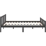  Posteljni okvir siv iz trdnega lesa 150x200 cm 5FT, (20643292) | Shoptok.si