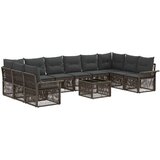 vidaXL Vrtna sedežna garnitura 11 pcs Siva poli ratan, (5000270247) | Shoptok.si