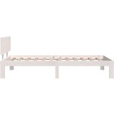  Posteljni okvir bel iz trdnega lesa 90x190 cm 3FT, (20902917) | Shoptok.si