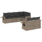  The Living Store Vrtna sedežna garnitura 7-delna z blazinami siv poli ratan - Vrtna Sedežna Garniture, (21453261) | Shoptok.si