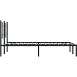 Metalni okvir za krevet s uzglavljem crni 120x190 cm | shoptok.hr