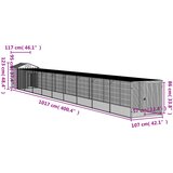  Kavez za kokoši s igralištem svjetlosivi 117x1017x123cm čelični | shoptok.hr