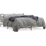  Okvir za krevet boja hrasta 160x200 cm konstruiran drvo i metal | shoptok.hr