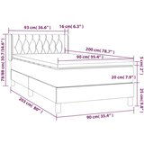 Box spring postelja z vzmetnico svetlo siva 90x200 cm žamet, (20900035) | Shoptok.si