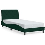  Okvir kreveta s LED-om bez madraca tamnozeleni 90x190 cm baršunasti | shoptok.hr