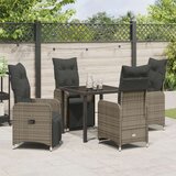 Set od 5 vrtnih stolova s jastučićima bež Poli Ratan | shoptok.hr