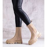 Gemre Beige high ankle boots made of eco leather Manera | Shoptok.si