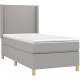  box spring s madracem LED svjetlosivi 90x200 cm tkanina | shoptok.hr