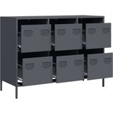 vidaXL Komoda antracit 101,5x39x73,5 cm od hladno valjanog čelika | shoptok.hr