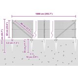 vidaXL zavarena žičana ograda sa 7 čavala siva 0.6x10 m čelik | shoptok.hr