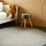 Nattiot Sivi obostrani/ručno rađen okrugao tepih od mješavine vune ø 160 cm Neethu Grey L – | shoptok.hr