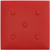  Zidna uzglavlja 12 pcs Vinska crvena 30 x 30 cm Lažna koža | shoptok.hr
