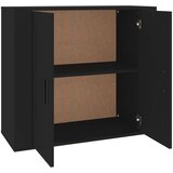  Komoda crna 80 x 33 x 70 cm od konstruiranog drva | shoptok.hr