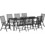 Vrtni set za objed 9 pcs Antracit Čelik s prahom premazan | Eponuda.ba