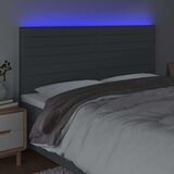  Uzglavlje tamnosivo 200x5x118/128 cm od tkanine | shoptok.hr