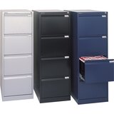 BISLEY Predalnik za obešalne mape, 1 vrsta, 4 predali, DIN A4, svetlo siva | Shoptok.si