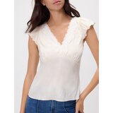 Reserved Bluza od viskoze - krem | shoptok.hr