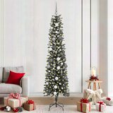 vidaXL Umjetnobožićnodrvce S LED lampica Zelena 210cm PVC | shoptok.hr