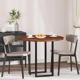 vidaXL Nepremična površina Temno rjava Ø 90 x 2.5 cm Trda hrastovina | Shoptok.si