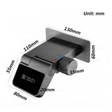 ELITE EDITION Zidna armatura s prikazom temperature in preklopnim izlivom 180° – BSW1500 — Gunmetal siva | Shoptok.si