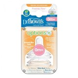 Dr.browns Dr. Brown’s Natural Flow® Opcije+™ Preemie Flow™ Wide-Neck Nipple pakiranje od 2 komada Cijene
