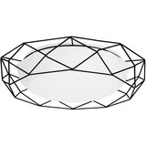  Bela LED stropna svetilka s kovinskim senčilom 43x43 cm Sven | Shoptok.si