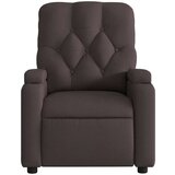 vidaXL Masažni naslanjač temno rjavo blago | Shoptok.si
