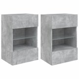vidaXL Stenske TV omarice z LED 2 kosa betonsko siva 40x30x60,5 cm, (20977908) Cene