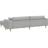SOFA 3 pcs Oblačnosiva 250 x 188 x 76 cm tkanina | shoptok.hr