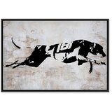  Slika - Greyhound Race (1 Part) Wide 60x40 U crnom drvenom okviru | shoptok.hr