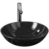 Maison Chic Kopalniški Umivalnik - Kopalna umivalnik - Lavabo s pipo in potisnim odtokom črno steklo, (21684966) | Shoptok.si