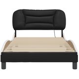  Okvir kreveta s LED-om bez madraca Hvar crno-bijeli 100 x 200 cm | Eponuda.com