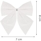  Set Božićnih mašni bijele boje, 8 × 8 cm, 6 komada | shoptok.hr