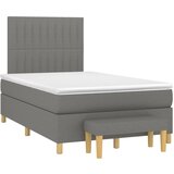 vidaXL Box spring postelja z vzmetnico temno siva 120x190 cm blago Cene